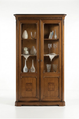 Miwwelen Grousst Holz Brong Vitrin Luxus Vitrineschaf Design Miwwelen Italienesch