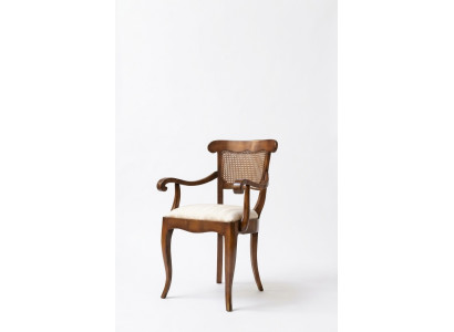 Designer-Stull Mat Armleef, Landhaus-Stil Iesszëmmer Kichen Still Stoff Nei Lehnstull
