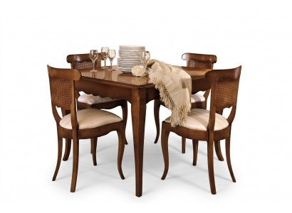Designer Still Lehn 4x Holz Barock Stull Set Klassesch Sëtz Polster Garnitur