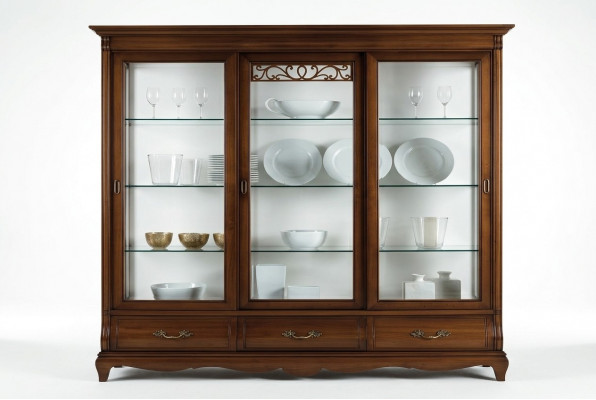 Glasvitrin Vitrine Vitrinen Schaf Regal Holzschaf System Regaler Wunnzëmmer