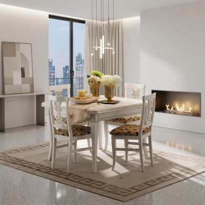 Miwwelen Ariichtung Dëscher Massivholz Dësch Neit Luxus Iessdësch Italieneschen Design