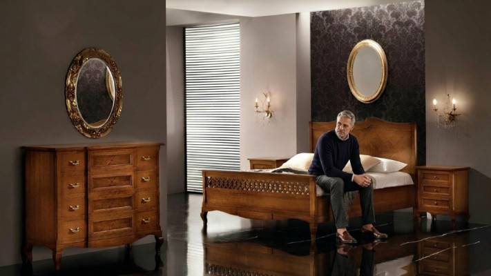 Bett Nuetsdësch Kommode 4tlg. Schlofkummer Set Design Klassesch Luxus Better Nei