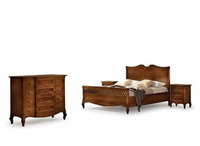 Bett Nuetsdësch Kommode 4tlg. Schlofkummer Set Design Klassesch Luxus Better Nei
