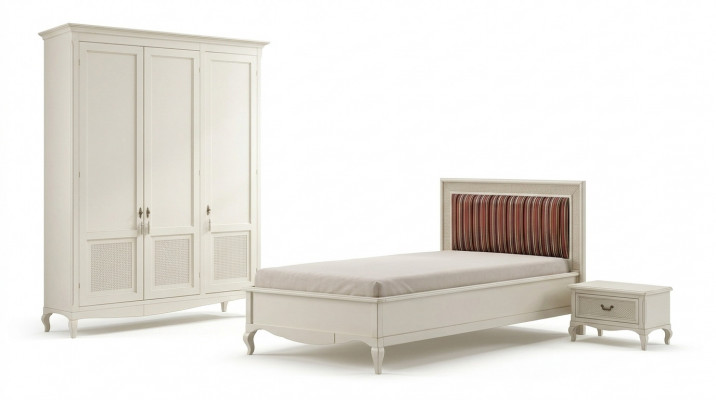 Miwwel Neit Bett Nuetsdësch 3 Deeler Schlofzëmmer Set Design Art déco Luxus Better