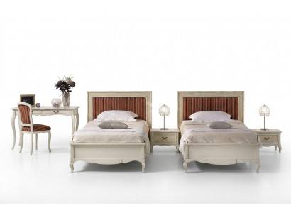 Design Schlofkummer 6-Deel Schlofkummer Komplett Set Bett Nuetsdësch Sekretär Holz