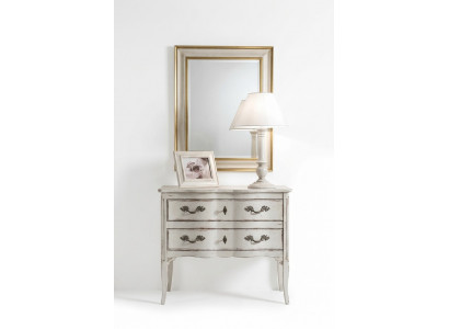 Kommode Miwwel Schaf Wunnzëmmer Wäiss Sideboard Kommode mat Spigel Holz