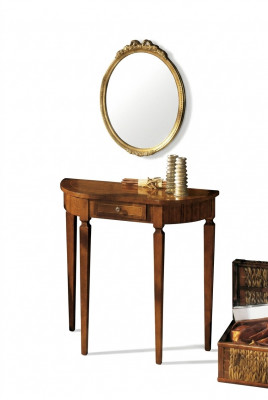 Miwwelen Stil Art Déco Konsolendësch Spigel Holz Italienescht Dëscher Konsolen 2 Deeler