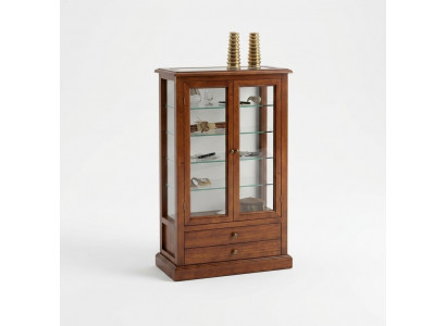 Wunnzëmmer Miwwelen Massiiv Holz Vitrinnen Glas Schaf Massivholz Anrichte Vitrine