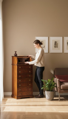 Kommode Holz Sideboard Schaf Schiefmassiv Kommoden Wunnzëmmer Tirangen