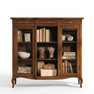 Bicher Regal Kommode Klassesch Miwwelen Regaler Holz Wunnzëmmer Vitrine Schaf