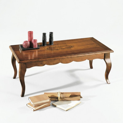 Wunnzëmmer Dëscher Barock Holz Couchtischen Massiv Klassescher Couchtisch Dësch