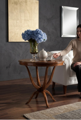 Kaffi Bäizdëscher Wunnzëmmer Ronn Couchtisch Luxus Design Couch Dësch Nei