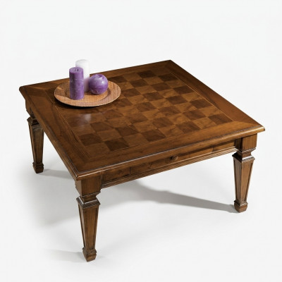 Designer Dësch Wunnzëmmerdësch Dëscher Couchtisch Holz Bäistelltësch Kaffisdësch