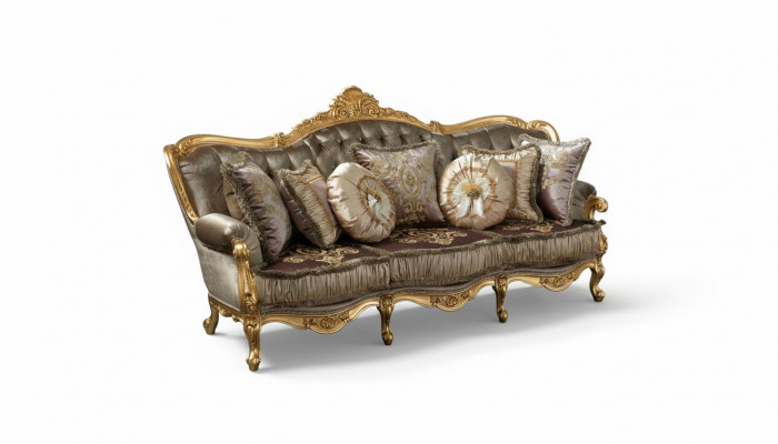 Canapé 3 Plaze Couche Sofas Art déco Drësëtzer Textil Couchen Couch Polster Neit