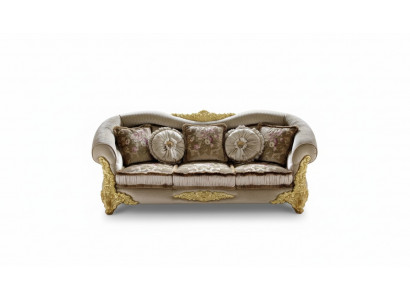 Miwwelen Textilcanapé Barock 3 Plaz Klasseschen Drësëtzercanapé Couch Polster
