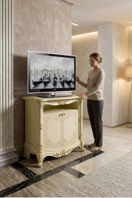 Holz Wunnzëmmer Miwwelen Nei Wunnzëmmer Wandregal TV Schaf Regal Nei TV-Stänner
