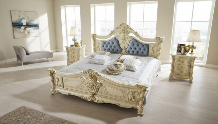 Miwweldesign Miwwelen Italien Bett Miwwelen Duebelbett Naturholz Schlofkummer