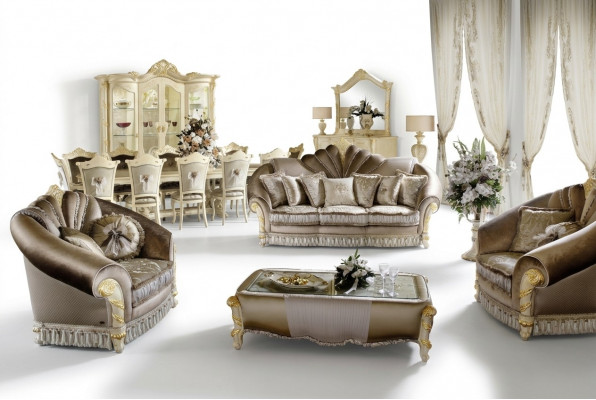 Polster Couchen Garnituren Luxus Sofagarnitur 3+1+1 Sëtz Set Design Sofa Nei
