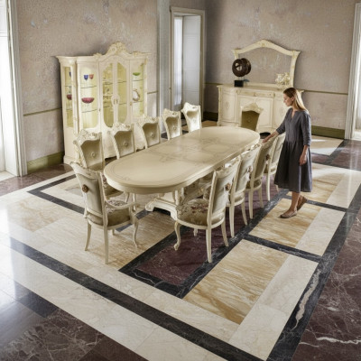 Dësch Luxus Iessdësch Italienesch Design Miwwelen Ariichtung Dëscher Massivholz