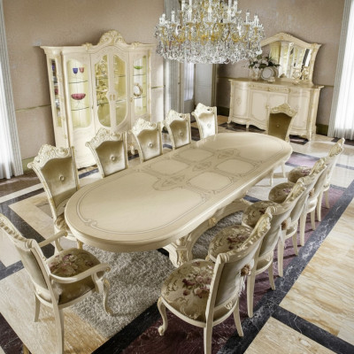 Dësch Luxus Iessdësch Italienesch Design Miwwelen Ariichtung Dëscher Massivholz