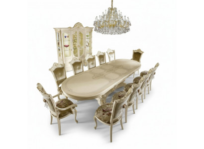 Dësch Luxus Iessdësch Italienesch Design Miwwelen Ariichtung Dëscher Massivholz