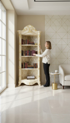 Klassesche Schaf Bücherschaaf Holz Neit Bicherregal Vitrin Vitrinenschaf.