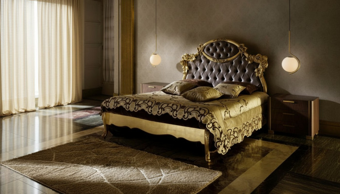 Bett Schlofkummer Set Design Miwwelen Klassesch Luxus Better Nei 2x Nuetsdësch 3tlg.