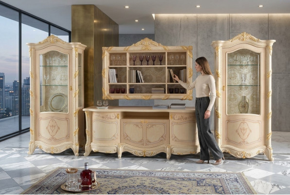 Miwwel Italienesch Säitendëscher Regaler Nei Fernsehreol tv Stand rtv Massivt Holz