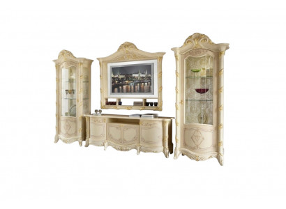 TV Kader Low Board Side RTV Wunn Zëmmer Sideboard 2x Vitrin 4tlg. Set Italien