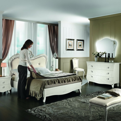 Design Miwwelen Klassesch Luxus Better Neit Bett 2x Nuetsdësch Schlofzëmmer Set 3-tlg