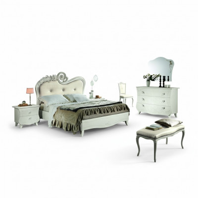 Design Miwwelen Klassesch Luxus Better Neit Bett 2x Nuetsdësch Schlofzëmmer Set 3-tlg