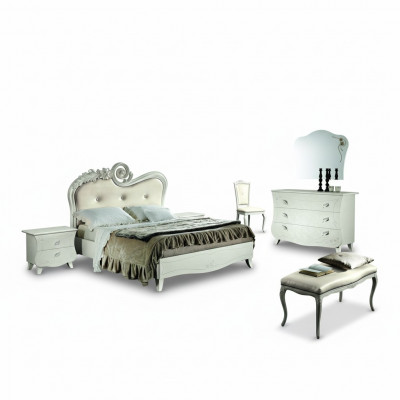 Klassesch Bett Luxus Better Chesterfield Miwwelen Schlofkummer Barock Hotel Stoff