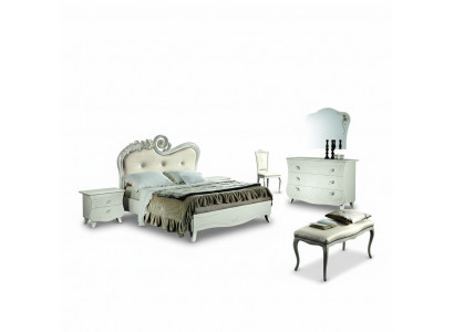 Klassesch Bett Luxus Better Chesterfield Miwwelen Schlofkummer Barock Hotel Stoff