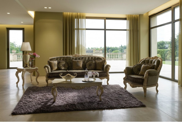 Italienesch Design Sofa Sofagarnitur 3+1 Sëtzer Canapé Polster Garnitur Miwwelen