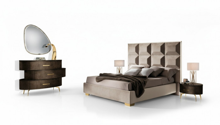 Bett Set Design Klassesch Better Nuetsdësch Kommode 4tlg. Schlofkummer