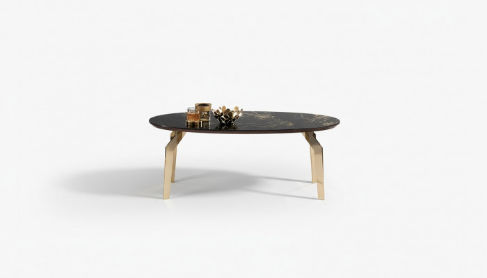 Säitendësch Designer Dësch Wunnzëmmerdësch Dëscher Oval Couchtisch Kaffisdësch
