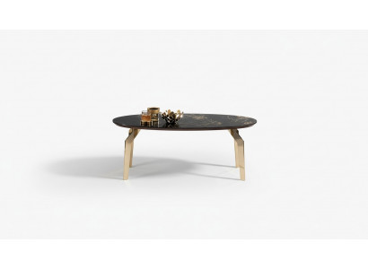 Säitendësch Designer Dësch Wunnzëmmerdësch Dëscher Oval Couchtisch Kaffisdësch