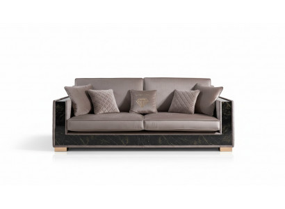 Sofa Dräisëtzer Couch Polster Design Sëtz Sofas Zëmmer Miwwelen Stoff 3er Modern