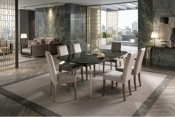 Iessdësch Schwaarz Designer Dëscher Modernen Design Miwwelen Luxus Iesszëmmer Dësch Kichen