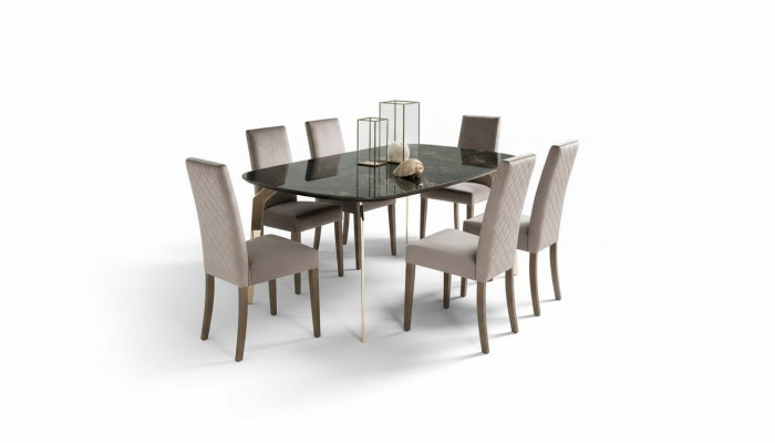 Iessdësch Schwaarz Designer Dëscher Modernen Design Miwwelen Luxus Iesszëmmer Dësch Kichen