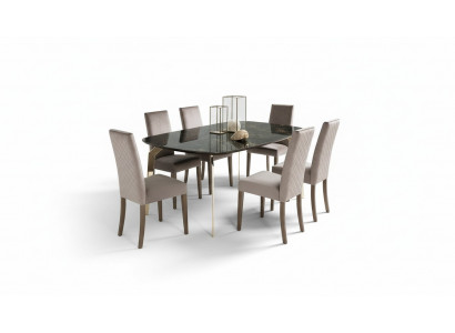 Iessdësch Schwaarz Designer Dëscher Modernen Design Miwwelen Luxus Iesszëmmer Dësch Kichen