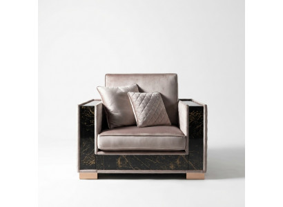 Polster Designer Textil 1-Sëtz Polster Sëtz Couchen Neie Fauteuil 120x102cm Canapé.