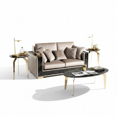 Zwee-Sëtzer Canapé 2 Sëtzer Grouss XL Canapéen Sofas Wunnzëmmer Design Nei