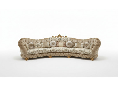 Wunnlandschaft Ecksofa Rond Canapé Sëtz Polster Sofa Luxus Miwwel Sofaen Italien