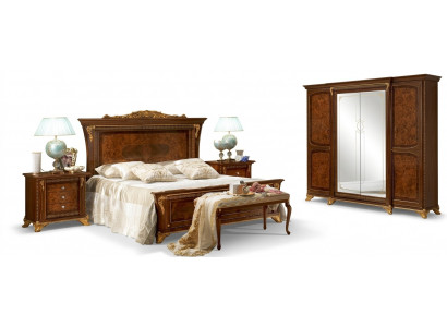 Luxus Grupp Garnitur Nei Bett 2x Nuetsdësch 3 Deeler Schlofzëmmer Set
