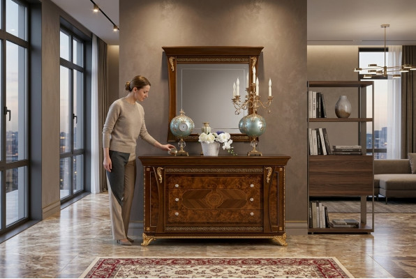 Schaf, Schranken, Massiv, Kommoden, Wunnzëmmer, Kommode, Tiräng, Holz, Sideboard