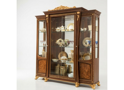Vitrine Iesszëmmer Anrichte Holz Schief Schiefen Miwwelen Wunnzëmmer Anrichte Glas Schaf