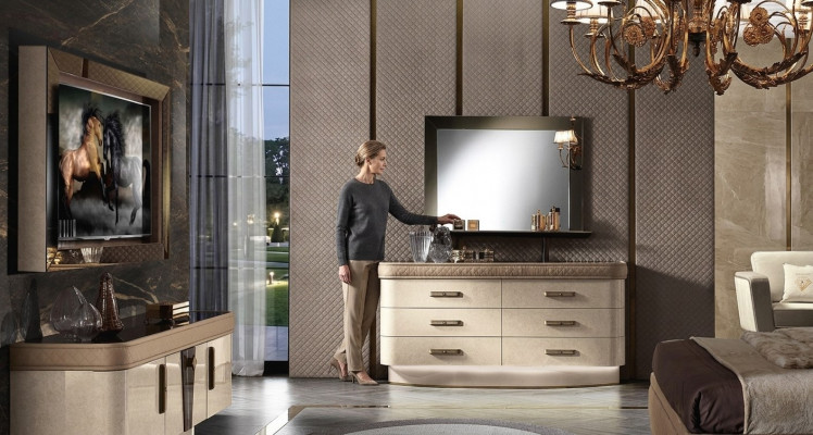 Kommoden-Set Grupp Holzdesign Schaf Schaf nei Wunnzëmmer Set Kommode Spigel