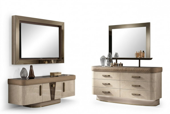 Kommoden-Set Grupp Holzdesign Schaf Schaf nei Wunnzëmmer Set Kommode Spigel