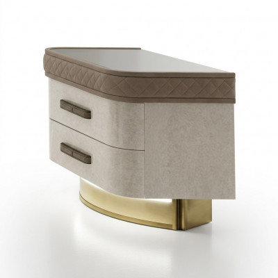 Schlofkummer Konsolen Nuechtegstell Säitendësch Modernen Design Miwwelen HolzBeige Nei